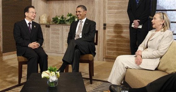 Barack Obama, Wen Jiabao, Hillary Clinton